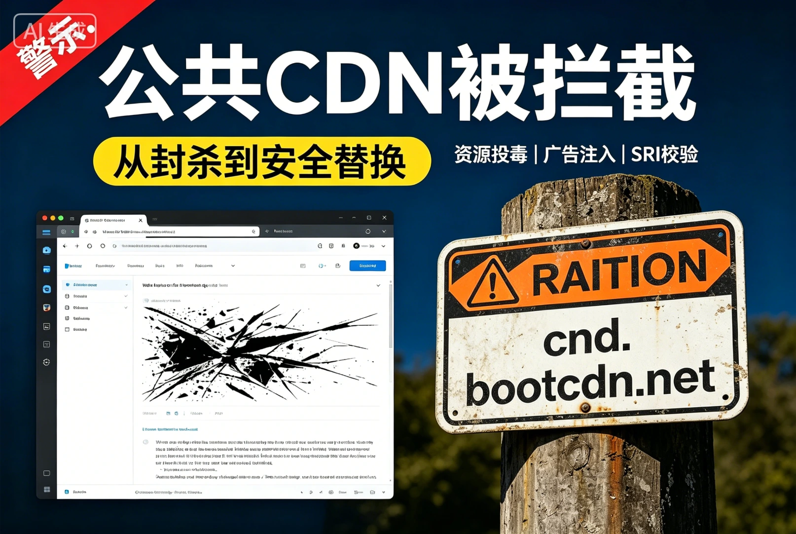 网站里引用的一些CDN样式和脚本都报错了，检查了下是被ADguard 拦截了，原因竟然是.....